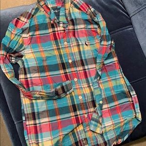 Colorful polo button up
